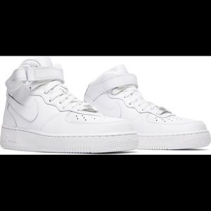 Nike Triple White Air Force Ones Size 8 Women